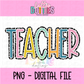 Teacher PNG - Teacher Sublimation - Digital Design - back to school