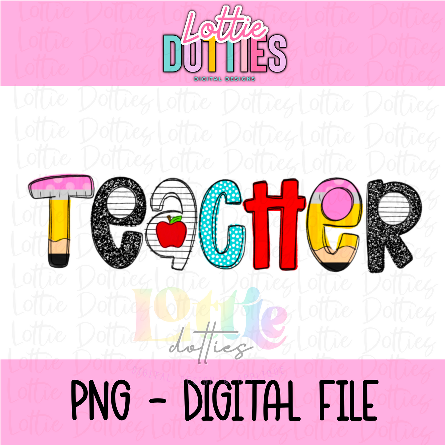 Teacher PNG - Teacher Sublimation - Digital Design - back to school