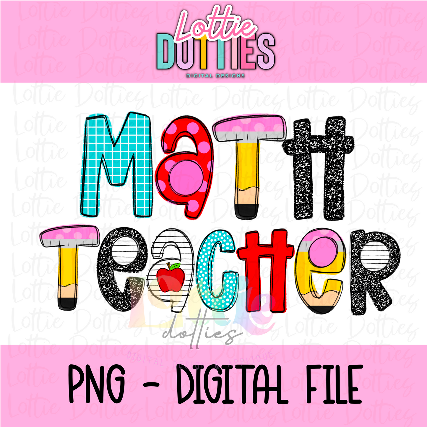 Math Teacher PNG - Teacher Sublimation - Digital Design - back to school