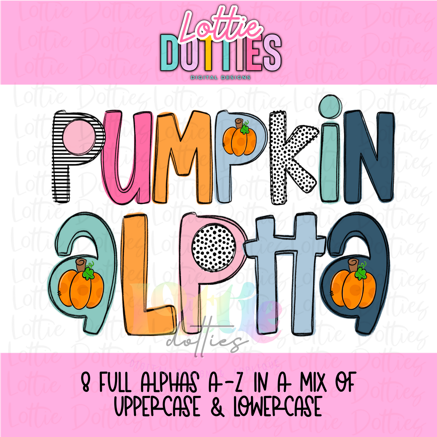 Halloween Alphabet - Alpha Pack - Alphabet Clipart - Instant Download  - Pumpkin Alpha Pack