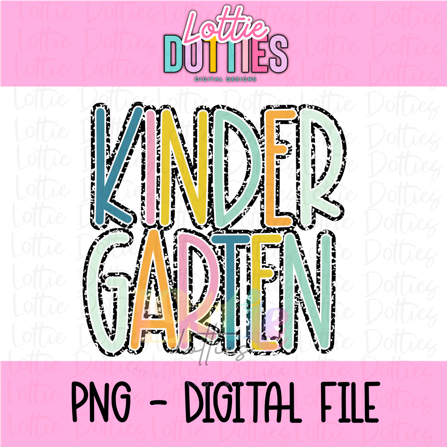 Kindergarten PNG - Back To School - Sublimation - Digital Download