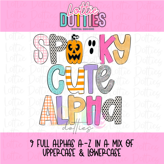 Halloween Alphabet - Alpha Pack - Alphabet Clipart - Instant Download  - Spooky Cute Alpha Pack