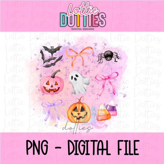 Halloween bow PNG - Pink Halloween - Sublimation - Digital Download
