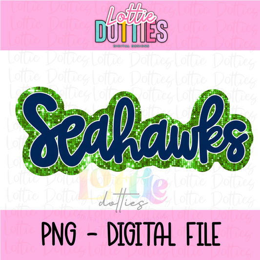 Seahawks PNG - Rhinestone Seahawks Sublimation - Digital Download