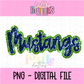 Mustangs PNG - Rhinestone Mustangs sublimation design - Digital Download