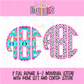 Aztec Dottie Scallop Monogram Alphabet - Alpha Pack - Alphabet Clipart - Instant Download