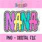 Nana - Nana Dottie Colorful PNG- Instant Download