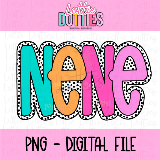Nene - Nene Dottie Colorful PNG- Instant Download