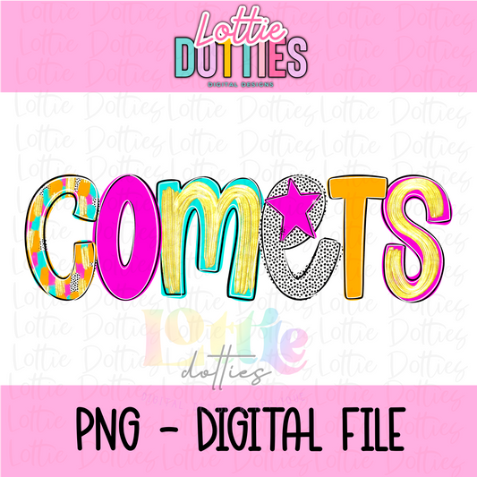 Comets PNG - Comets - Sublimation - Digital Download - poppy mascot