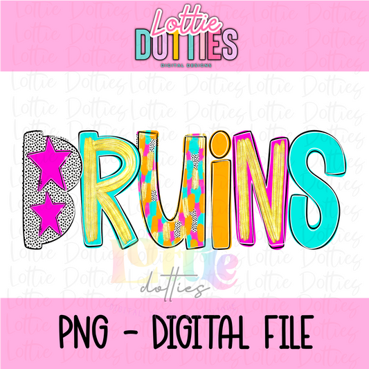 Bruins PNG - Bruins Sublimation design - Digital Download - poppy mascot