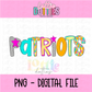 Patriots PNG - Patriots Sublimation design - Digital Download - poppy mascot