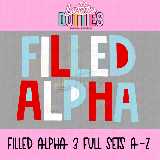 Red and Blue Filled Alpha Png - Alpha Pack - Digital Download