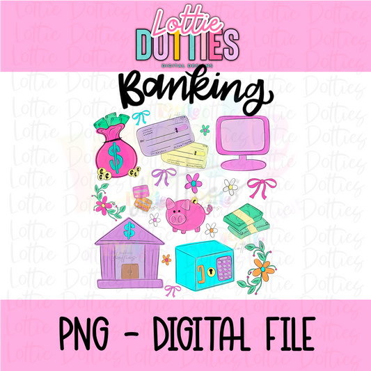 Bank Clipart - Clipart Pack - Occupation Designs - Bank Teller- Banking - Digital Download - PNG Files - Bank Designs