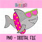 Shark PNG - Girl Shark Sublimation - Digital Download