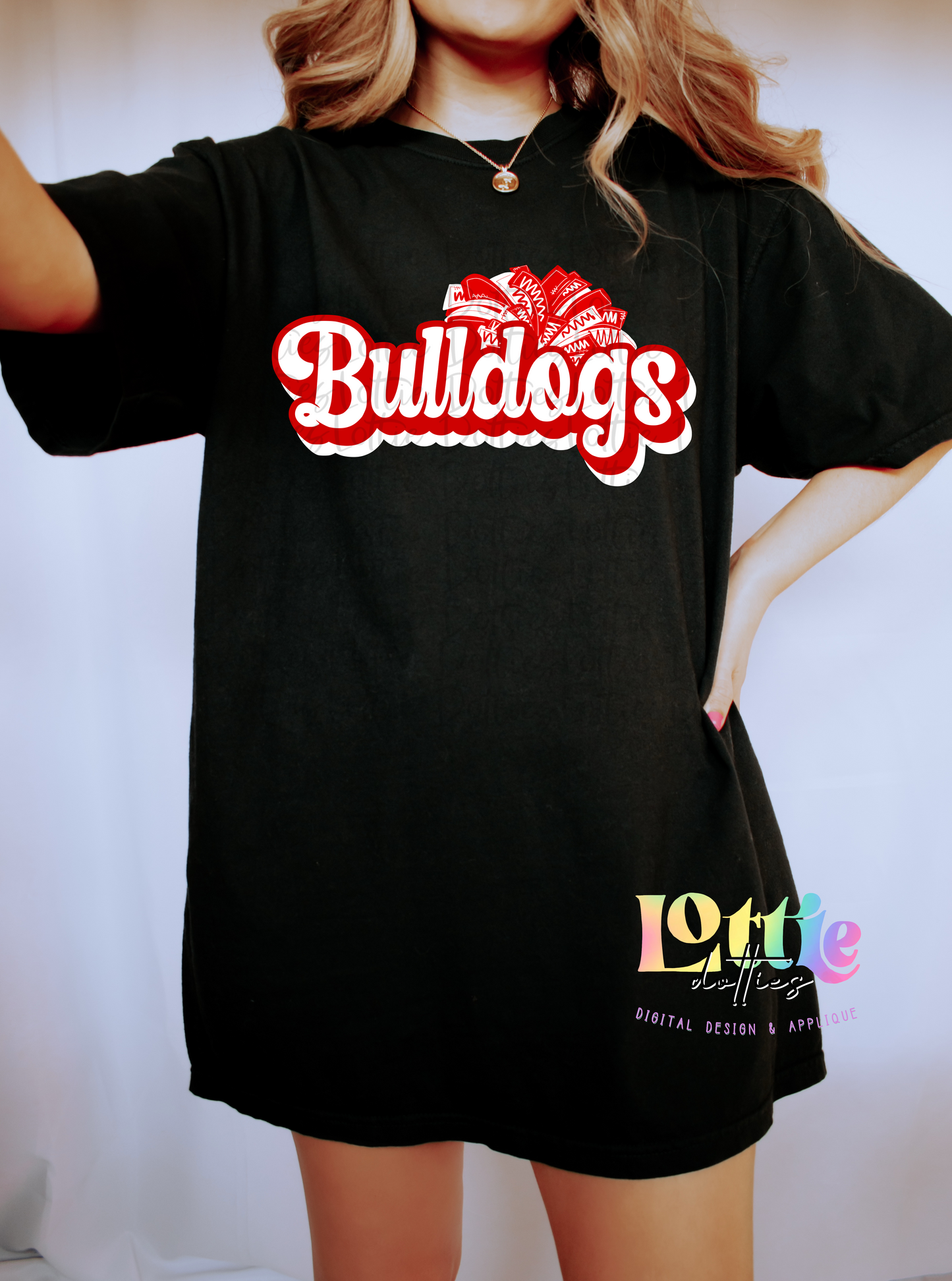 Bulldogs PNG - Bulldogs Sublimation design - Digital Download - Red and White