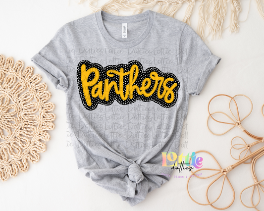 Panthers  PNG - Panthers Sublimation  - Digital Download - Black and Gold