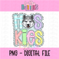 Huskies Poppy - PNG - Huskies sublimation design - Digital Download - Pastel Dots