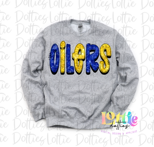 Oilers Png  -Oilers Sublimation  -  Digital Download - Royal and Gold