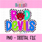 Red  Devils Png - Devils Sublimation Design - Digital Download - poppy checker