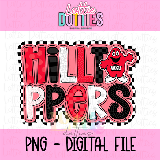 Hilltoppers PNG - Hilltoppers Sublimation - Digital Download - Checker Poppy - Red and Black