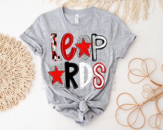 Leopards Poppy PNG - Leopards Sublimation - Digital Download - Red and Black