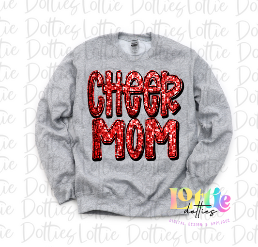 Cheer Mom Png - Cheer Sublimation File - Instant download - Digital Download - Rhinestones