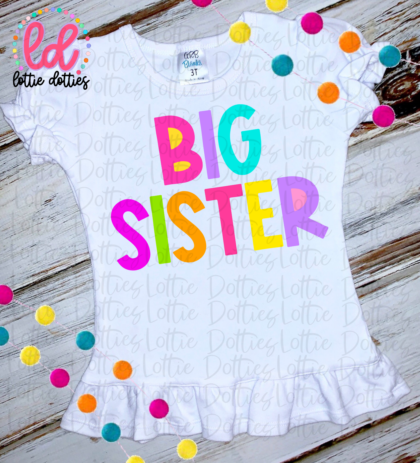 Big Sister PNG - Big Sister Sublimation - Digital Download - Bright