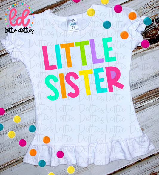 Little Sister PNG - Little Sister Sublimation - Digital Download - Bright