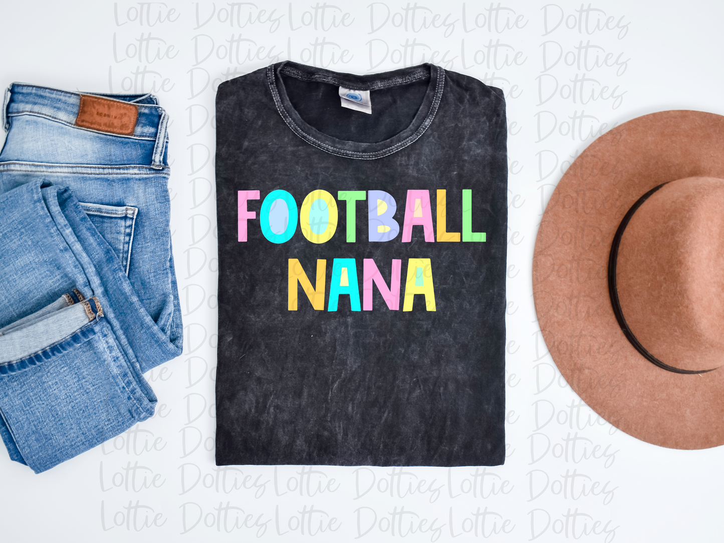 Football Nana  - PNG - Football - Sublimation - Digital Download - Pastel Filled