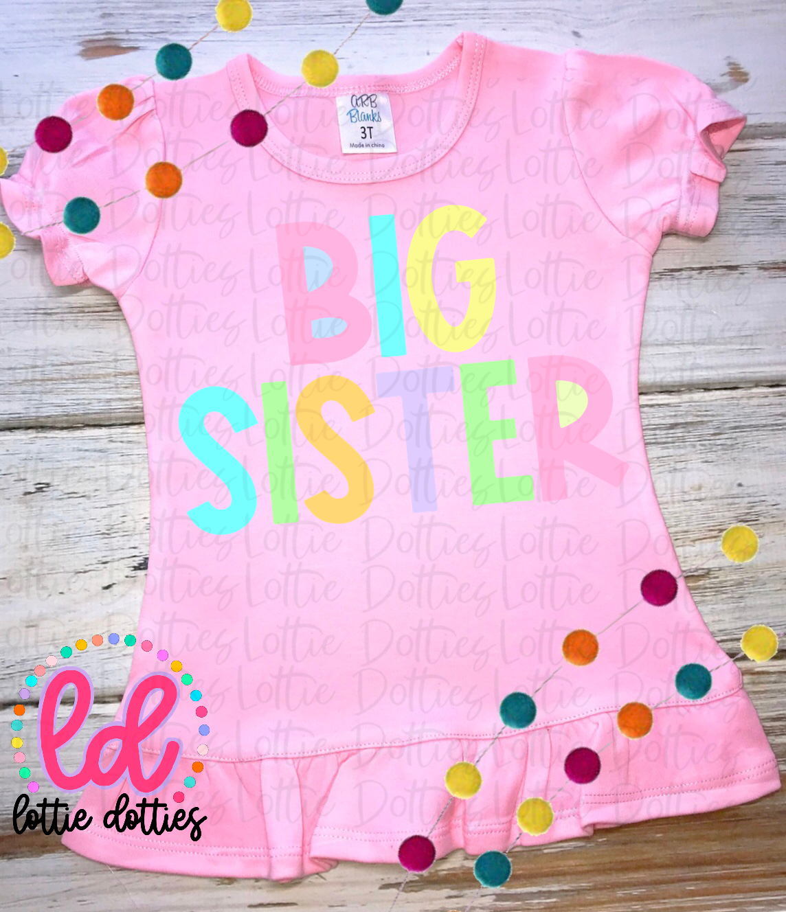 Big Sister PNG - Big Sister Sublimation - Digital Download - Pastel