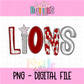 Lions Mascot PNG - Poppy Mascot Designs - Digital Download