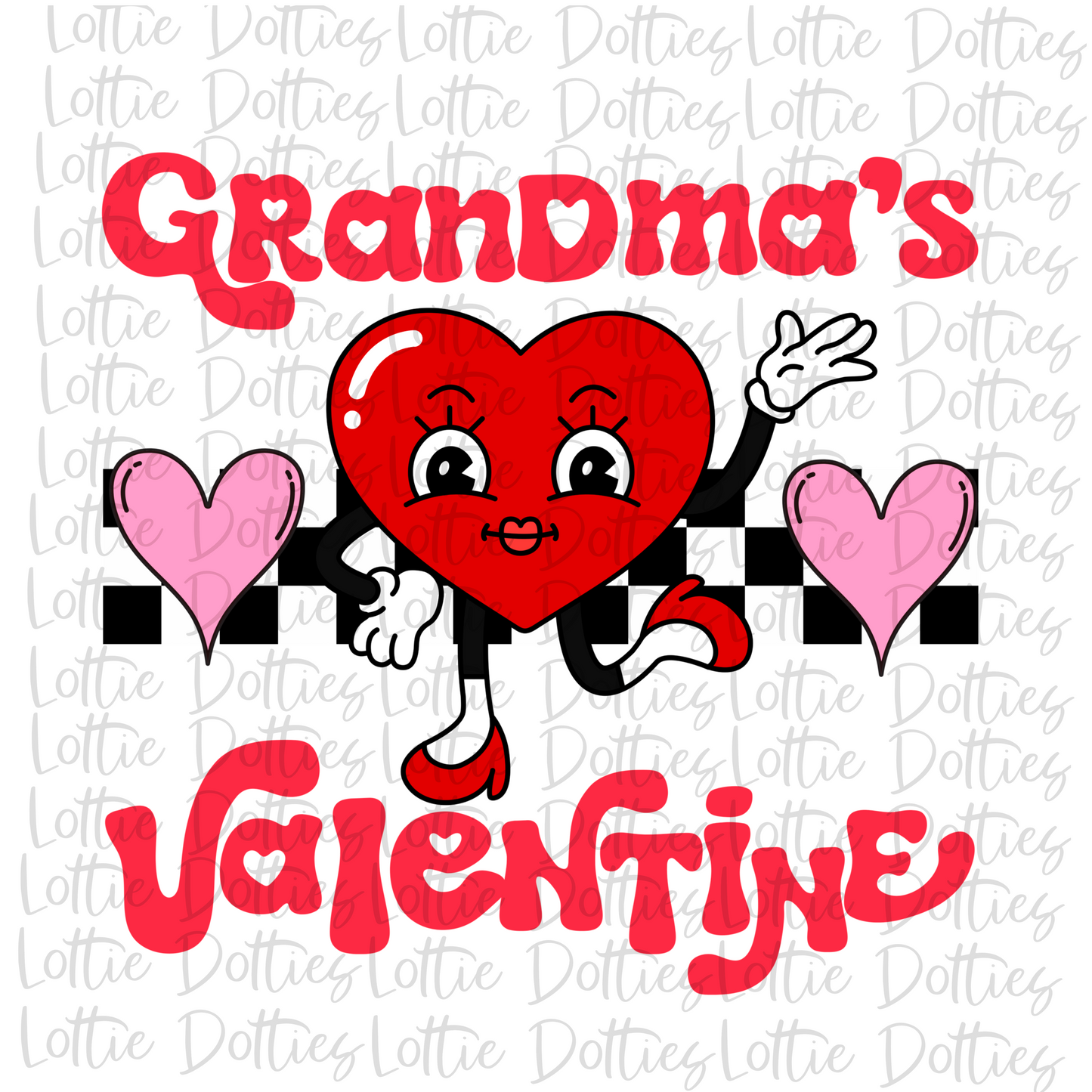 Grandma Valentine Png - Valentine's Day Sublimation - Digital Download