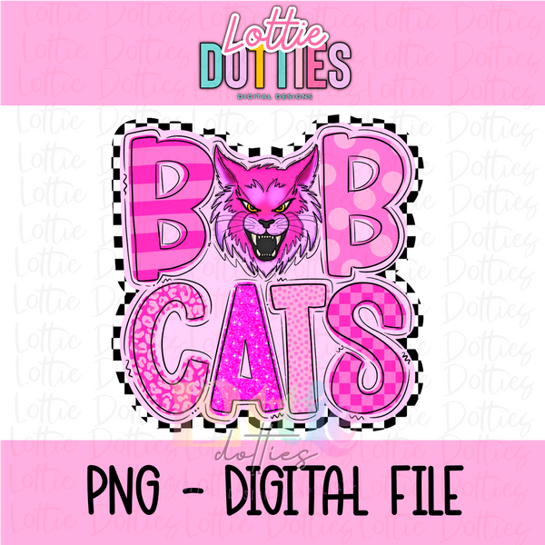 Bobcats Mascot PNG - Poppy Mascot Designs - Digital Download - Pink Po ...