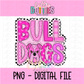 Bulldogs poppy PNG - Digital Download - Bulldogs Sublimation Design - Pink Checker Poppy