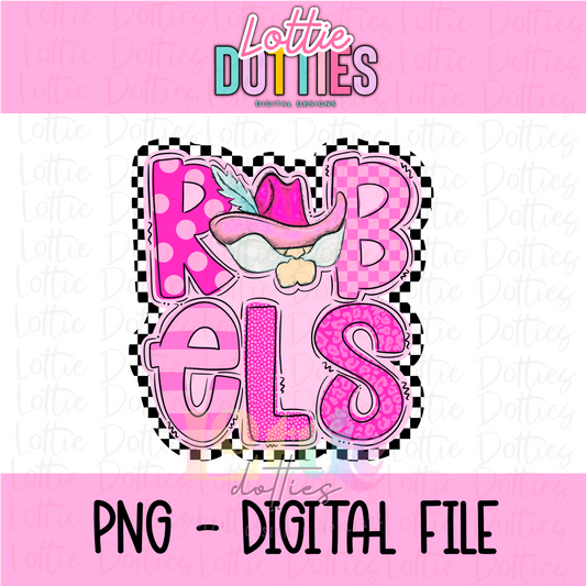 Rebels Poppy  Mascot PNG - Poppy Mascot Designs - Digital Download - Pink Checker Poppy