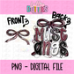 Mustangs PNG - Mustangs Maroon & Black bow design - Digital Download - coquette mascot