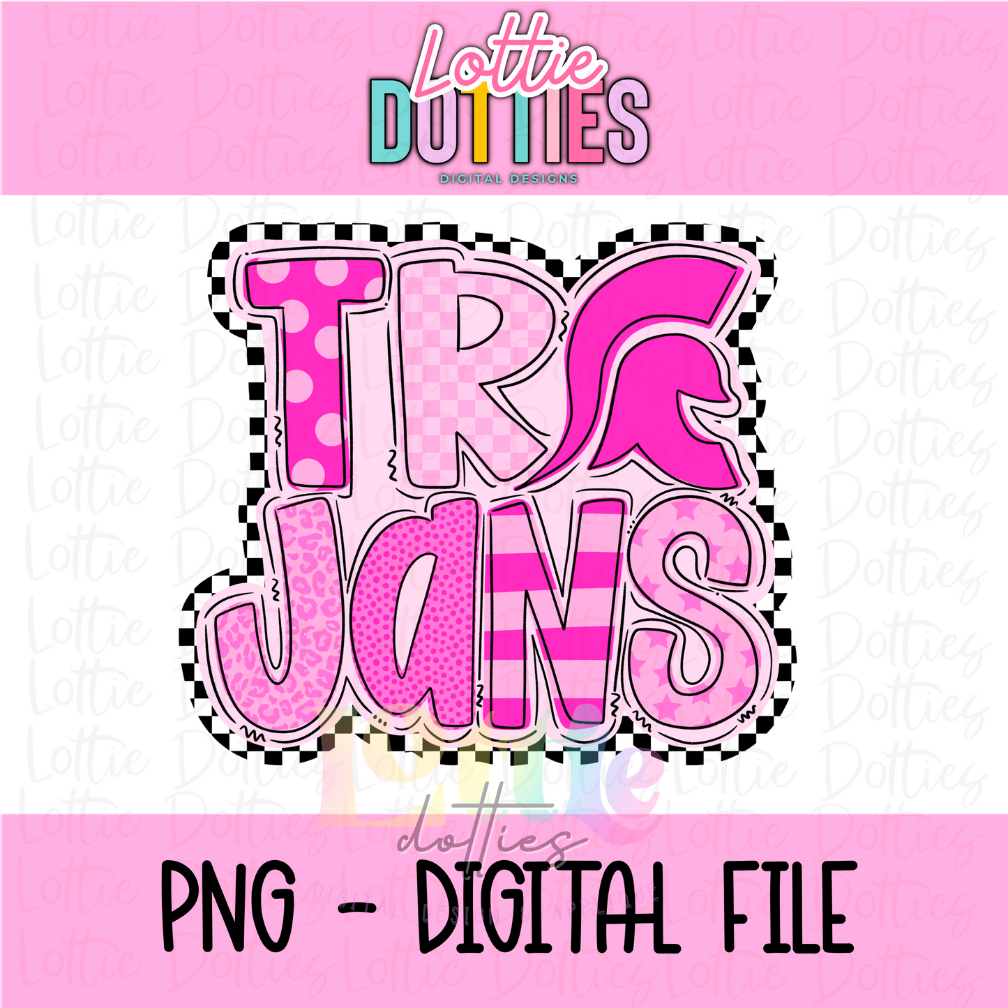 Trojans PNG - Poppy Trojans design - Digital Download - Pink