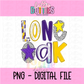 Lone Oak PNG - Poppy Sublimation- Digital Download Purple and Gold