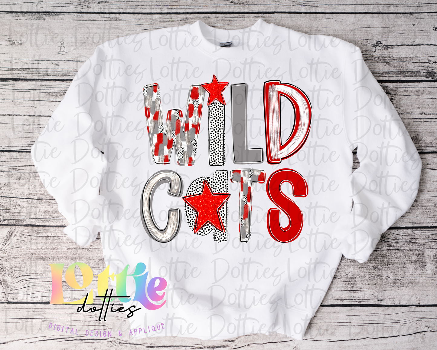 Wildcats Poppy  Png - Wildcats  Sublimation Design - Digital Download - Red and Gray