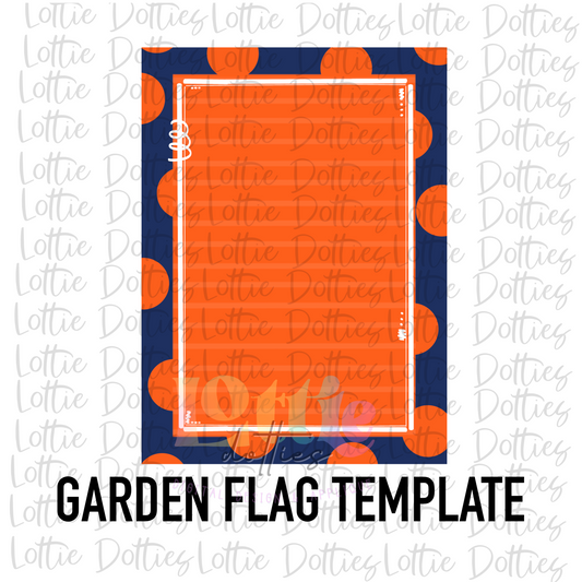 Blank Flag - PNG - Blank  - Sublimation - Digital Download - Navy and Orange