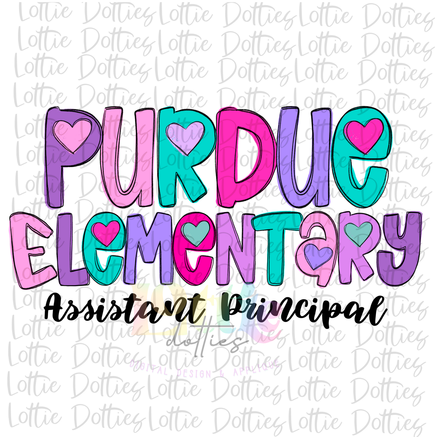 Perdue Elementary Assistant Principal PNG - Perdue Elementary Sublimation - Digital Download