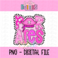 Pirates Mascot PNG - Poppy Mascot Designs - Digital Download - Checkered Mascot Pink