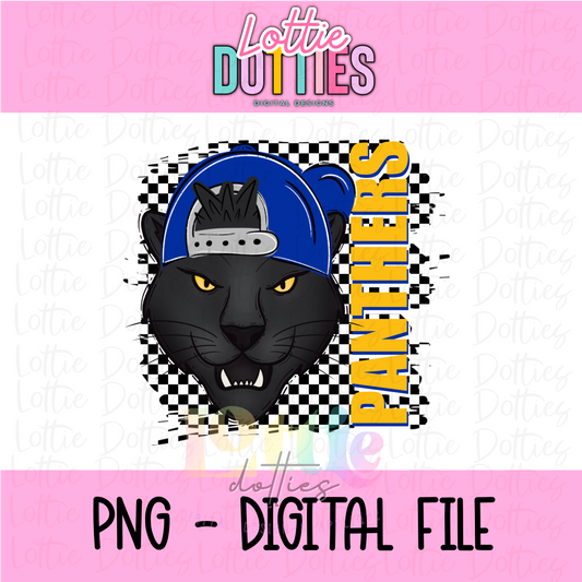 Panthers With Hat  PNG - Panthers Sublimation  - Digital Download