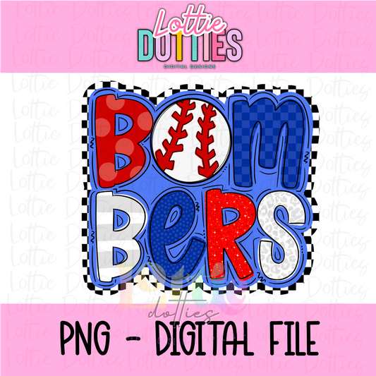 Bombers Baseball  Png - bombers Sublimation Design- Digital Download