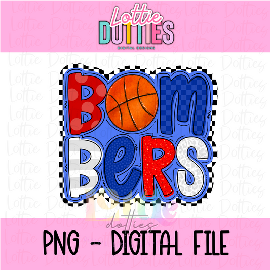 Bombers Basketball Png - bombers Sublimation Design- Digital Download