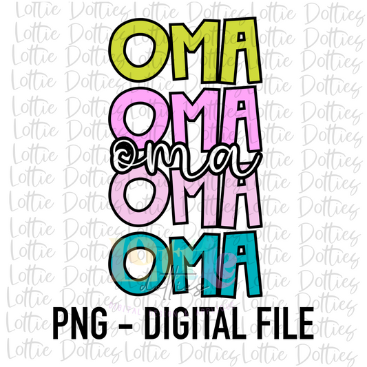 Oma - Oma Sublimation - Digital Download -Mother's Day Design