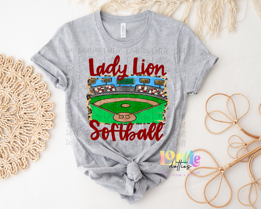 Lady Lions PNG - Lions Softball sublimation design - Digital Download