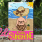 Hello  Sunshine Flag Png - Summer Sublimation File - Instant download - Digital Download