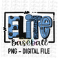 Elites PNG - Elites Baseball Sublimation design - Digital Download - Columbia Blue and Black