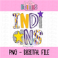 Indians PNG -  Indians Poppy sublimation design - Digital Download - Royal and Gold